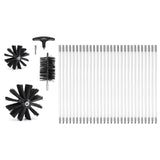 VEVOR 29 Pieces 12.2M Dryer Vent Cleaner Kit, Include 3 Different Sizes Flexible Lint Trap Brush, Reinforced Nylon Duct Cleaning Dryer Vent Brush, Dryer Cleaning Kit with Clamp Connectors