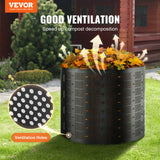 VEVOR Compost Bin 1000 L, Outdoor Expandable Composter, Easy to Setup & Large Capacity Composting Bin, Fast Creation of Fertile Soil - Front View