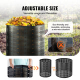 VEVOR Compost Bin 1000 L, Outdoor Expandable Composter, Easy to Setup & Large Capacity Composting Bin, Fast Creation of Fertile Soil - 45-Degree Angle