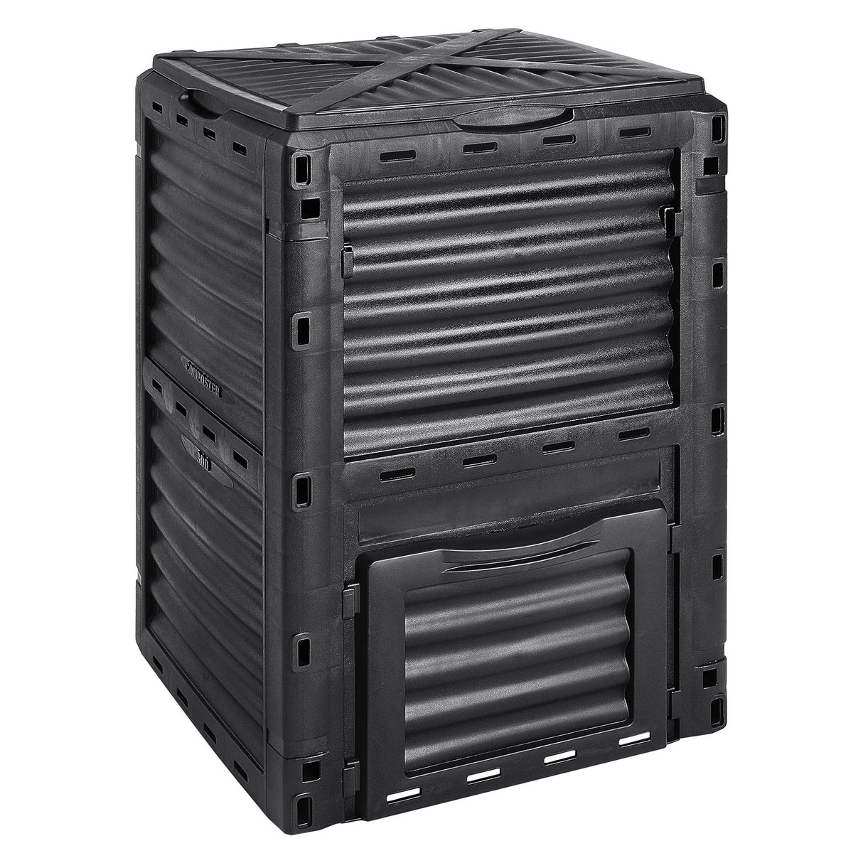 VEVOR Garden Compost Bin 300 L, BPA Free Composter, Large Capacity Outdoor Composting Bin with Top Lid and Bottom Door, Easy Assembling, Lightweight, Fast Creation of Fertile Soil