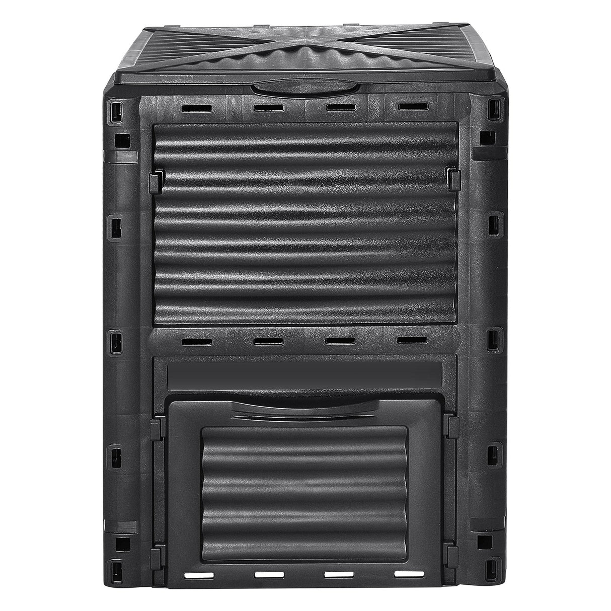 VEVOR Garden Compost Bin 300 L, BPA Free Composter, Large Capacity Outdoor Composting Bin with Top Lid and Bottom Door, Easy Assembling, Lightweight,
