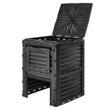 VEVOR Garden Compost Bin 300 L, BPA Free Composter, Large Capacity Outdoor Composting Bin with Top Lid and Bottom Door, Easy Assembling, Lightweight,