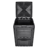 VEVOR Garden Compost Bin 300 L, BPA Free Composter, Large Capacity Outdoor Composting Bin with Top Lid and Bottom Door, Easy Assembling, Lightweight,