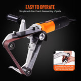 VEVOR Pipe Tube Polisher Sander, 1300W Pipe Belt Sander with 6 Variable Speeds 1100-3200rpm, Professional Belt Sander Grinding Machine with 3PCS Sanding Belts for Burnishing Finishing Rust Removal - 45-Degree Angle