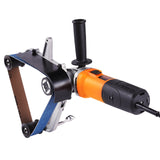 VEVOR Pipe Tube Polisher Sander, 1300W Pipe Belt Sander with 6 Variable Speeds 1100-3200rpm, Professional Belt Sander Grinding Machine with 50PCS Sanding Belts for Burnishing Finishing Rust Removal - Extra Image