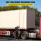 VEVOR Load Height Measuring Stick 20' Sturdy Truck Height Stick Easy to Read - Front View