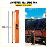VEVOR Load Height Measuring Stick 20' Sturdy Truck Height Stick Easy to Read - Side View