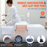 VEVOR Tub Transfer Bench Bathtub Shower Seat for Senior Height Adjustable 400LBS - Side View
