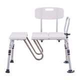VEVOR Tub Transfer Bench Bathtub Shower Seat for Senior Height Adjustable 400LBS - Close-Up Angle