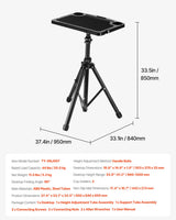 VEVOR Stationary Cycling Desk Bike Trainer Fitness Desk with Triangle Support - Close-Up Angle