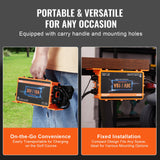 VEVOR 18 AMP Golf Cart Smart Battery Charger for EZGO D-Style IP67 ETL - Rear View