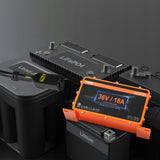 VEVOR 18 AMP Golf Cart Smart Battery Charger for EZGO D-Style IP67 ETL - Low Angle