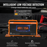 VEVOR 15 AMP Golf Cart Smart Battery Charger for Yamaha G29 Plug IP67 - 45-Degree Angle