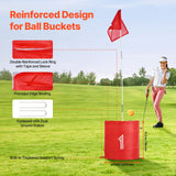 VEVOR Backyard Golf Game 3 Hole Portable Bucket Golf Game for Kids and Adults - Top-Down View