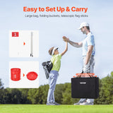 VEVOR Backyard Golf Game 3 Hole Portable Bucket Golf Game for Kids and Adults - 45-Degree Angle