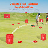 VEVOR Backyard Golf Game 3 Hole Portable Bucket Golf Game for Kids and Adults - Rear View