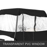 VEVOR 4 Passenger Golf Cart Cover Driving Enclosure Waterproof Roll-up Door - Top-Down View