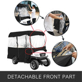 VEVOR 4 Passenger Golf Cart Cover Driving Enclosure Waterproof Roll-up Door - 45-Degree Angle