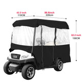 VEVOR 4 Passenger Golf Cart Cover Driving Enclosure Waterproof Roll-up Door - Low Angle
