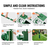 VEVOR Dog Waste Station 11.5 Gallons Outdoor Dog Poop Station with 600 Bags