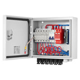 VEVOR Solar PV Combiner Box 6 String 10A for Solar Panel System Steel Case IP65
