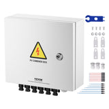 VEVOR Solar PV Combiner Box 6 String 15A for Solar Panel System Steel Case IP65