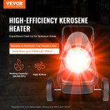VEVOR 100000Btu Kerosene/Diesel Forced Air Torpedo Space Heater with Thermostat - Front View