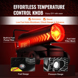 VEVOR 100000Btu Kerosene/Diesel Forced Air Torpedo Space Heater with Thermostat - Top-Down View