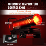 Portable Kerosene Forced Air Heater 70000 BTU Indoor Outdoor Use 5gal Tank - Top-Down View
