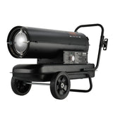 VEVOR Portable Kerosene Forced Air Heater 70000 BTU Indoor Outdoor Use 5gal Tank - Low Angle
