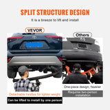 VEVOR Class 3 Trailer Hitch, 2-Inch Receiver, Q455B Steel Tube Frame, Compatible with 2020-2023 Toyota Highlander, Multi-Fit Hitch to Receive Ball Mount, Cargo Carrier, Bike Rack, and Tow Hook, Black - Side View