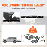 VEVOR Class 3 Trailer Hitch, 2-Inch Receiver, Q455B Steel Tube Frame, Compatible with 2020-2023 Toyota Highlander, Multi-Fit Hitch to Receive Ball Mount, Cargo Carrier, Bike Rack, and Tow Hook, Black - 45-Degree Angle