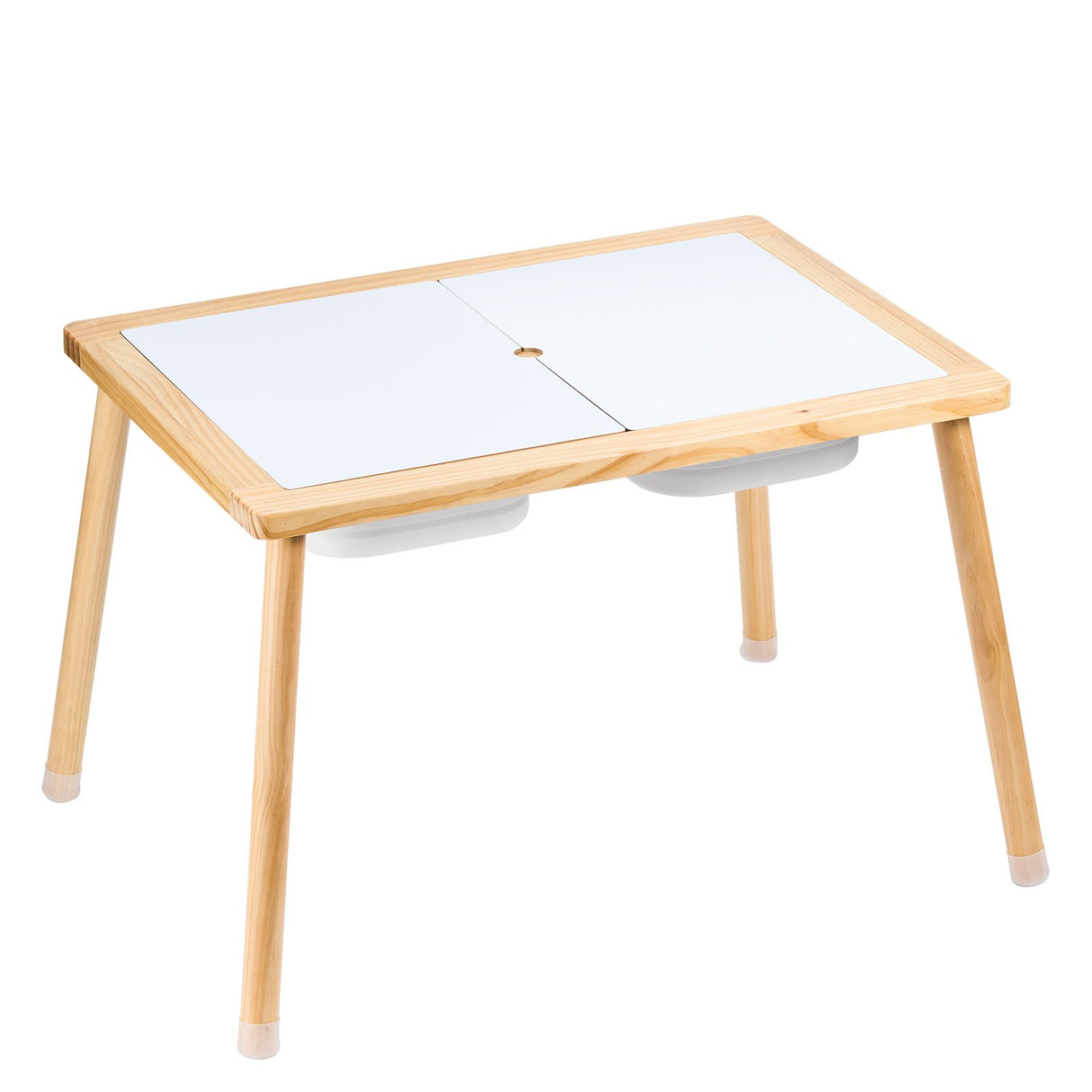 VEVOR Kids Sensory Table Indoor Wooden Play Sand Water Table with 3 Storage Bins