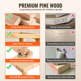 VEVOR Kids Sensory Table Indoor Wooden Play Sand Water Table with 3 Storage Bins - 45-Degree Angle