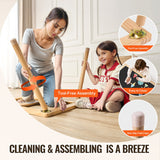 VEVOR Kids Sensory Table Indoor Wooden Play Sand Water Table with 3 Storage Bins - Rear View