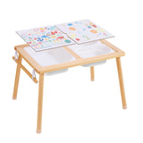 VEVOR Kids Sensory Table Sand Water Play Table with 1 Paper Roll 3 Storage Bins
