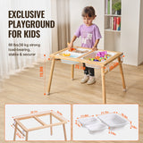 VEVOR Kids Sensory Table Sand Water Play Table with 1 Paper Roll 3 Storage Bins - Top-Down View