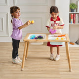 VEVOR Kids Sensory Table Sand Water Play Table with 1 Paper Roll 3 Storage Bins - Low Angle