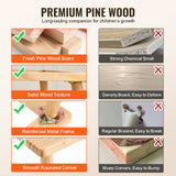 VEVOR Kids Sensory Table & Chair Set Sand Water Play Table with 2 Storage Bins - 45-Degree Angle