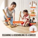 VEVOR Kids Sensory Table & Chair Set Sand Water Play Table with 2 Storage Bins - Rear View