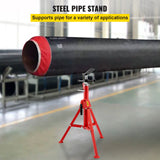 VEVOR Pipe Jack Stand V-Head Foldable Legs 2500LB Max. Height 52