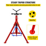 VEVOR Pipe Jack Stand V-Head Foldable Legs 2500LB Max. Height 52