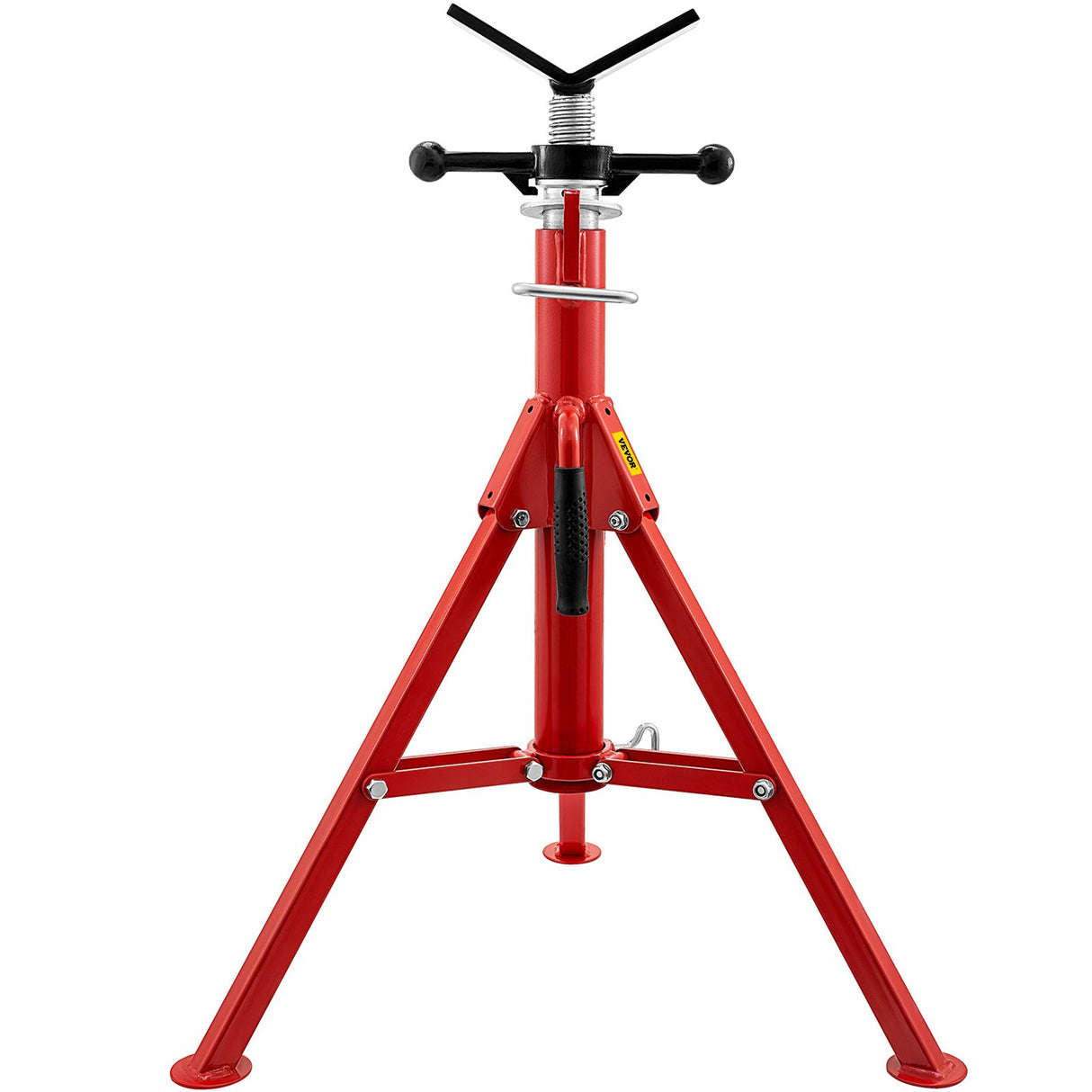 VEVOR Pipe Jack Stand V-Head Foldable Legs 2500LB Max. Height 52"