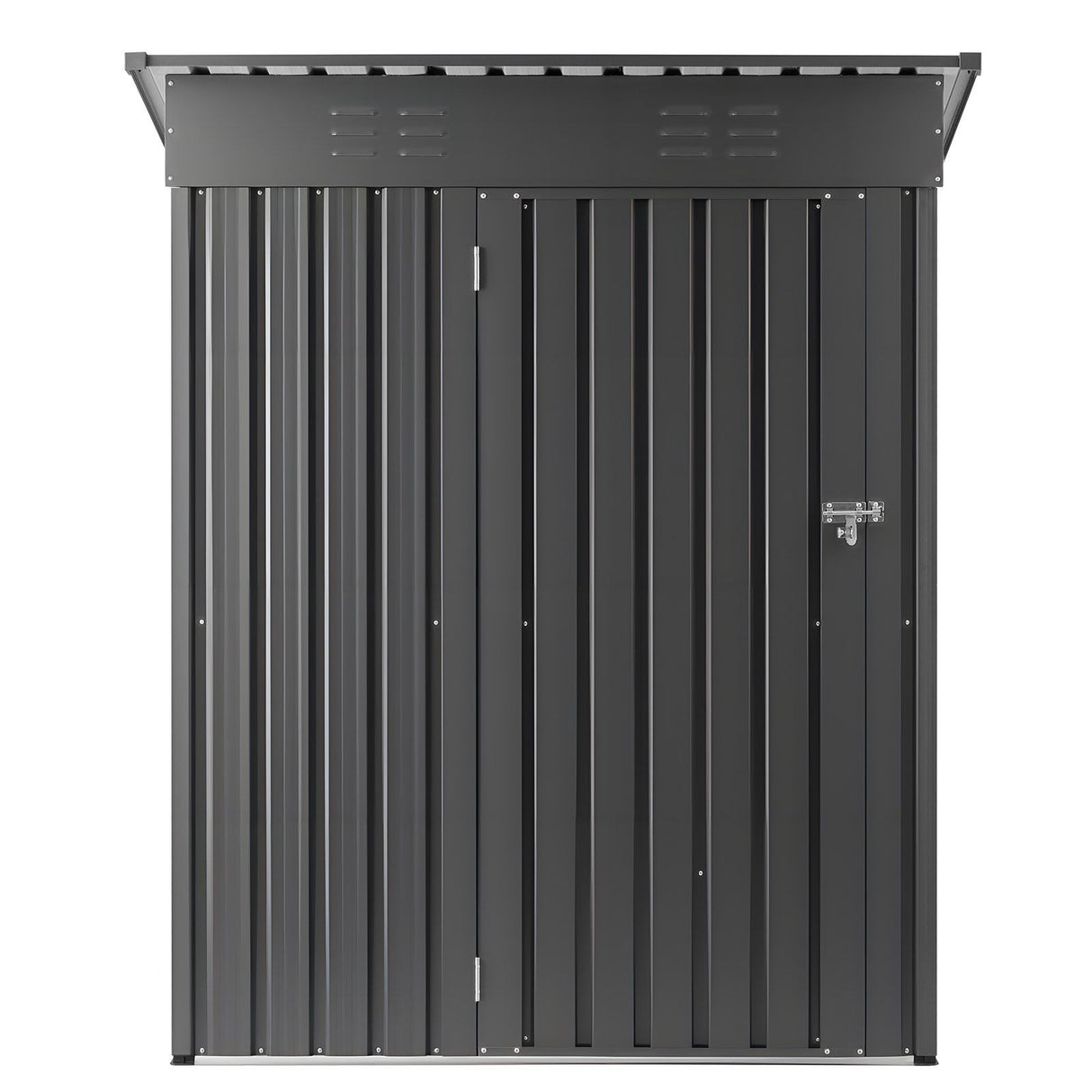 1533 x 876 x 1815 mm Metal Garden Shed, Storage Building with Lockable Door & 2 Louver Vents, Sloped Roof Metal Outdoor Storage Shed, Tool Sheds Outdoor Storage for Backyard, Garden, Patio