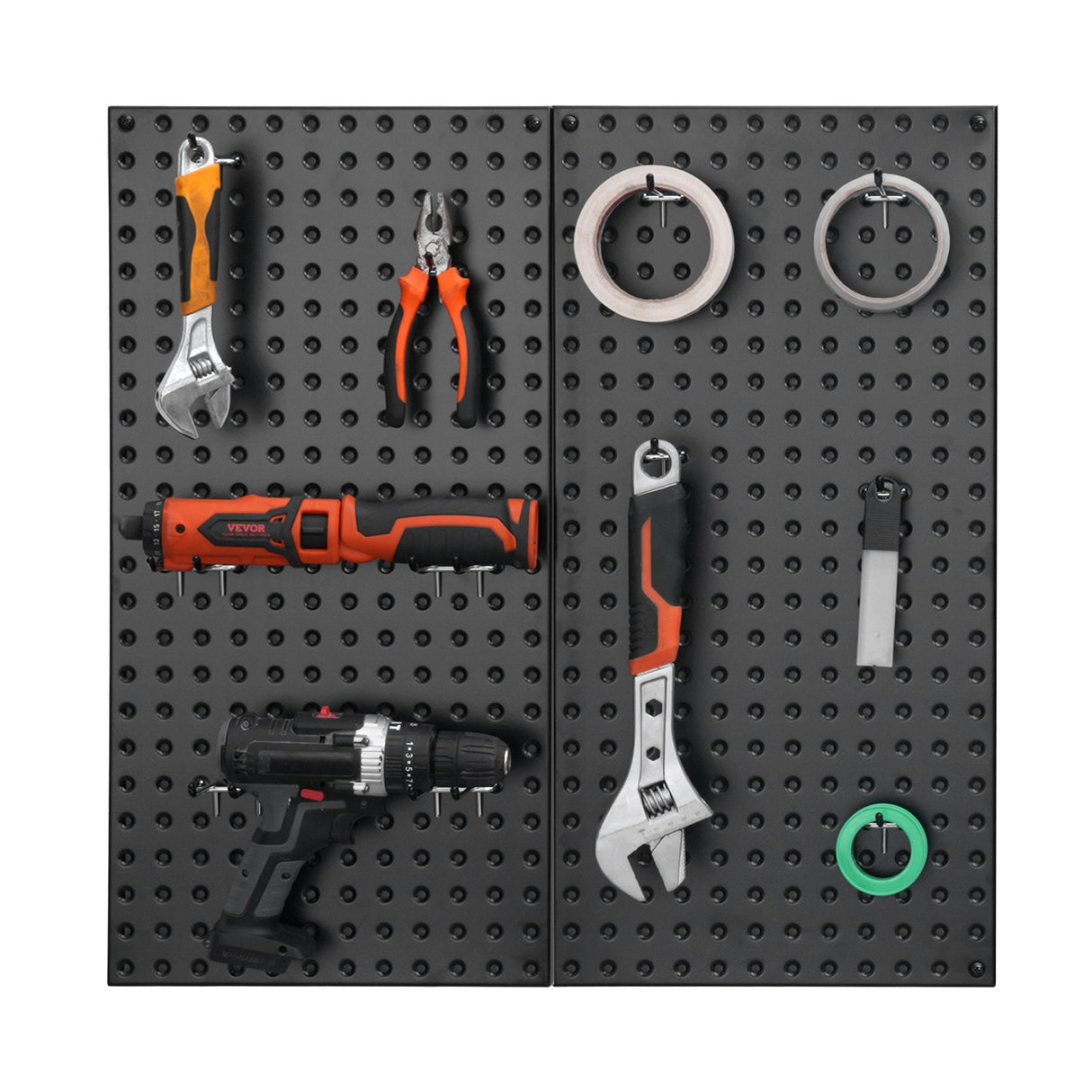 VEVOR Metal Pegboard Panels609.6 x 304.8 mm2 Panels Wall Organizer for Home