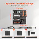 VEVOR Metal Pegboard Panels609.6 x 304.8 mm2 Panels Wall Organizer for Home - Top-Down View