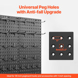 VEVOR Metal Pegboard Panels609.6 x 304.8 mm2 Panels Wall Organizer for Home - 45-Degree Angle