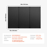 VEVOR Metal Pegboard Panels609.6 x 304.8 mm3 Panels Wall Organizer for Home - Close-Up Angle