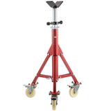 VEVOR Pipe Stand, Pipe Jack Stands with Casters Adjustable Height 28-52 Inch, V Head Pipe Stand 882 LB, Folding Portable Pipe Stands 1/8 to 12 Inch