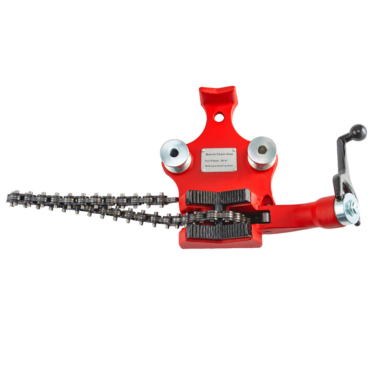 Screw Bench Chain Vice For 1/8'' to 5'' Pipe Bench Vice With Crank Handle